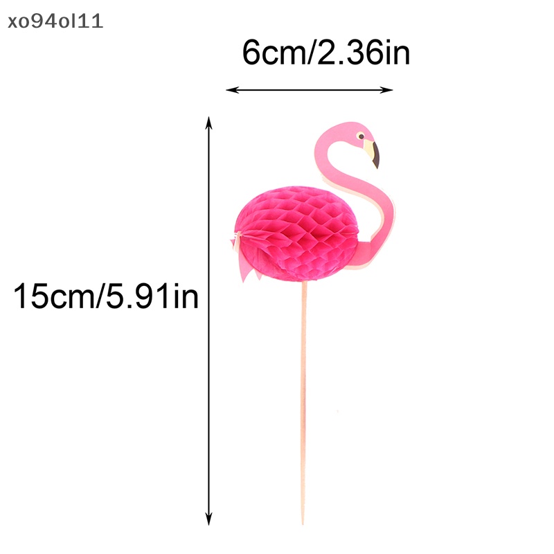 Xo 25Pcs /Set Flamingo Cake Cupcake Topper Dekorasi Kue Ulang Tahun Pesta Pernikahan OL