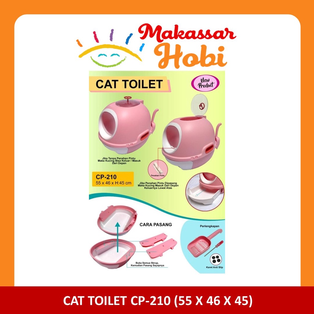 Toilet Kucing Tutup Atas CP-210 Cat Litter Box Tempat Pasir Pup Besar