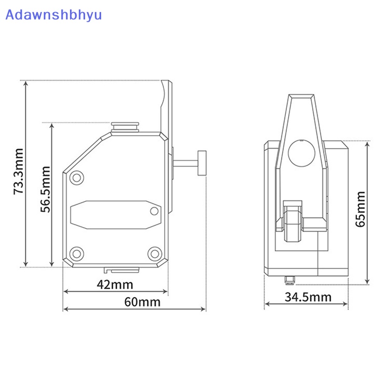 Adhyu 1pc Suku Cadang Aksesoris printer 3D BMG Reducer extruder double gear feeding ID