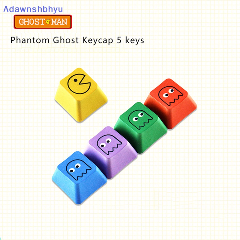 Adhyu 5pcs /Set Pbt Warna Super Mario Keycap Suplemen Pribadi Keycap Keyboard Mekanik Untuk Keyboard Gaming Mekanik Gamers Komputer Lucu Kartun Switch Key Cap ID