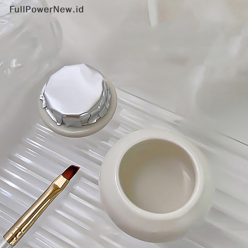 Power Ceramic Dappen Dish Nail Brush Cleaning Holder Gelas Cuci Nail Art Dengan Tutup Mangkok ID