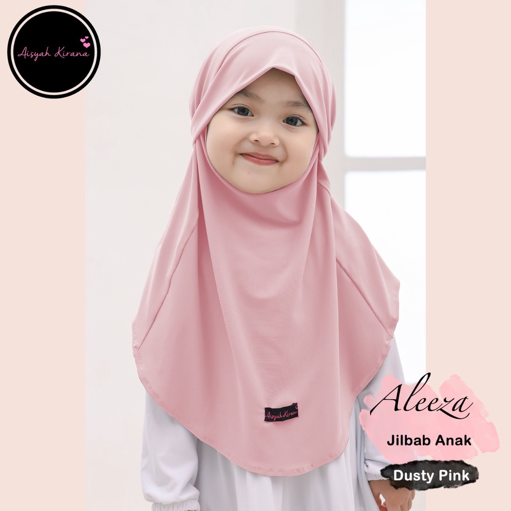 Jilbab Niqob Anak Bayi - ALEEZA (French Khimar) size besar 6-9 tahun kerudung sekolah SD jersey musl