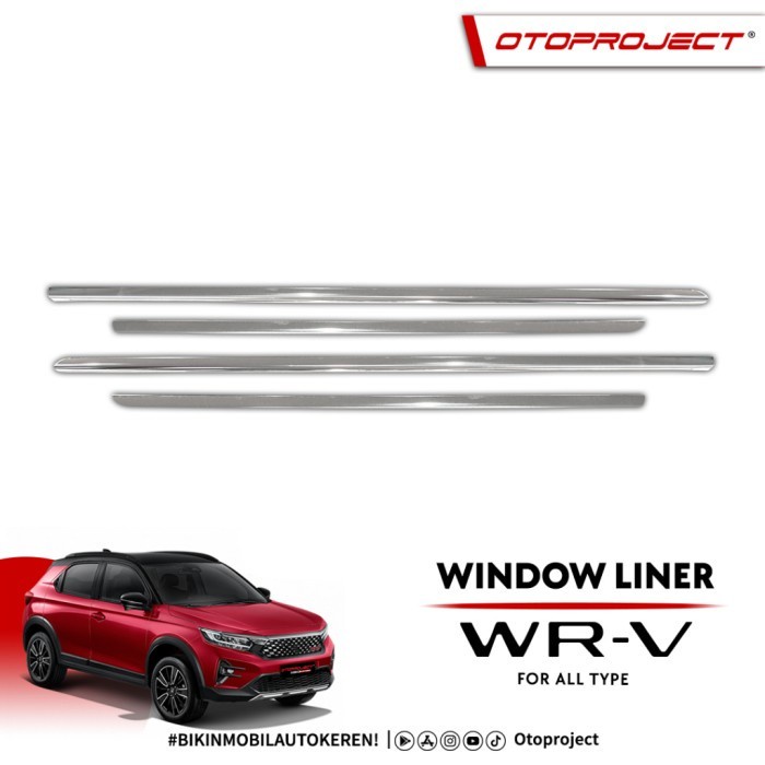 Otoproject Window Liner WRV 2022 2023 List Kaca Samping Stainless