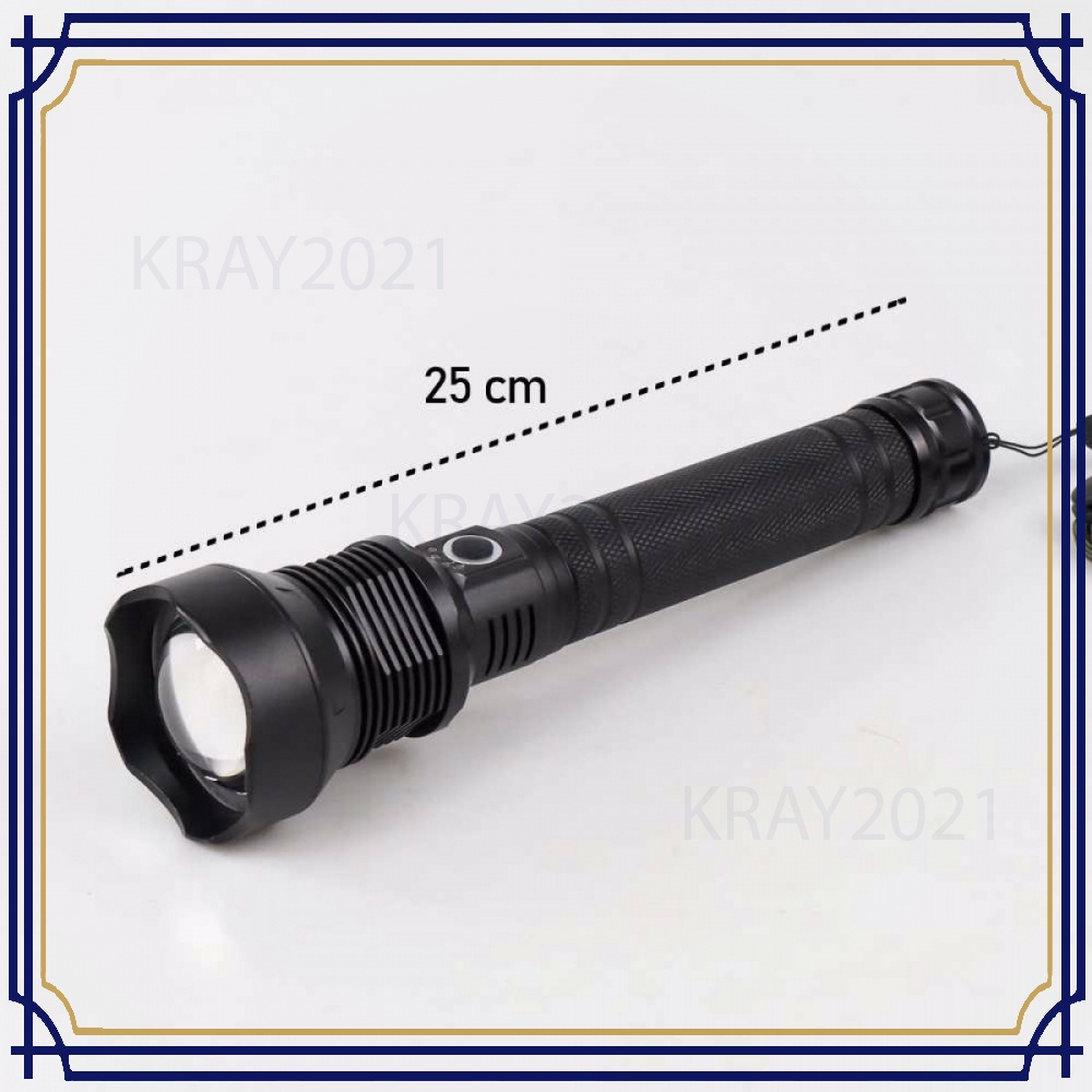 Senter LED Flashlight USB Rechargeable XHP90.2 - JHS522X