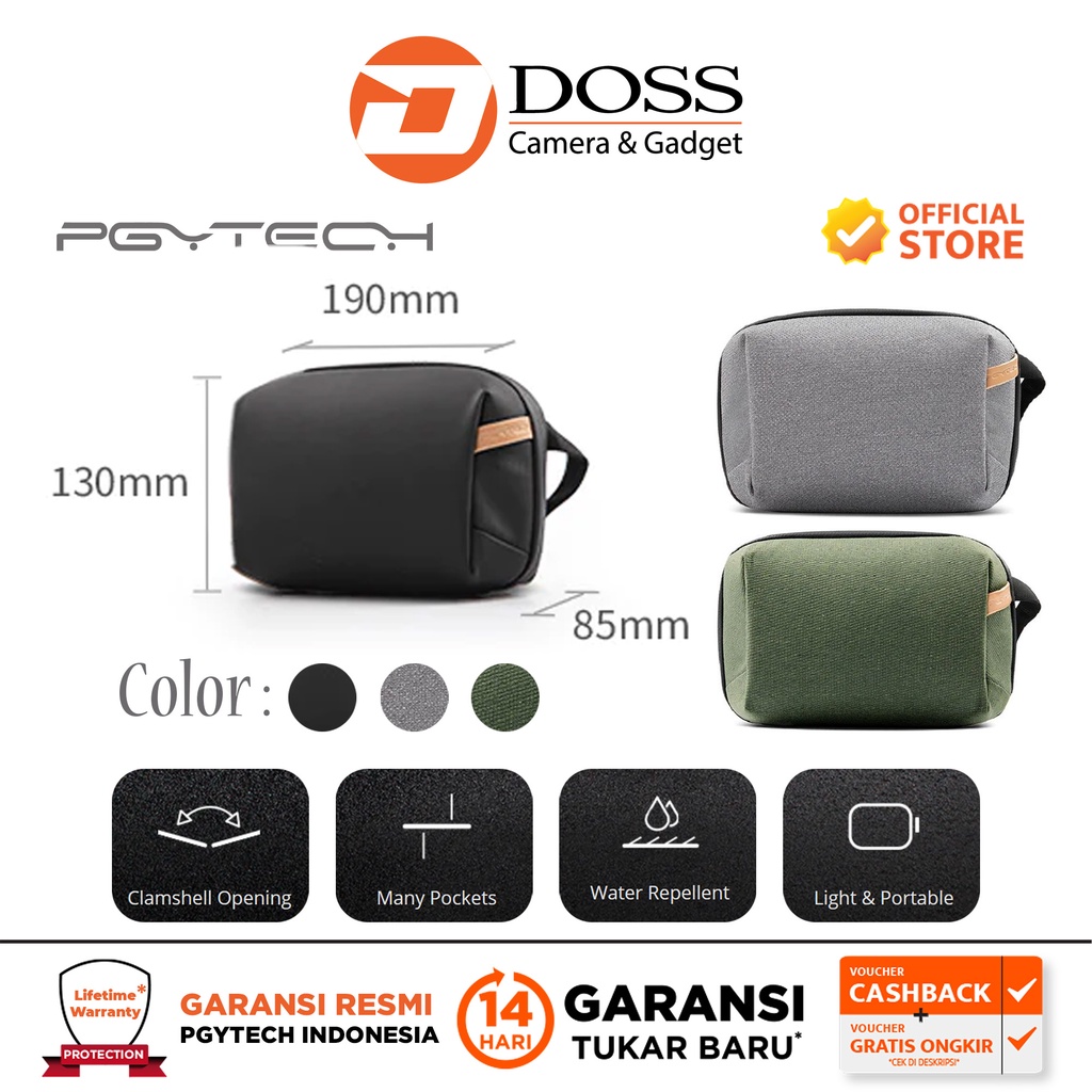 WIYUNG PGYTECH Mini Tech Pouch Waterproof Organizer Bag Tech Organizer