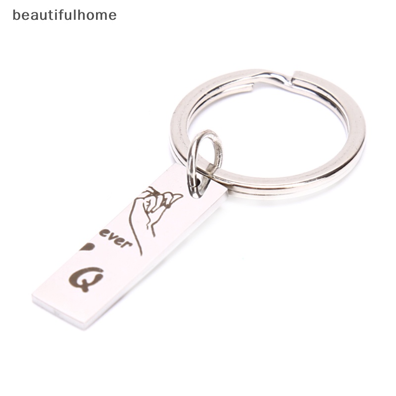 {beautifulhome} 2pcs /set Grafir King Queen Forever Love Keyring Gantungan Kunci Hadiah Untuk Pasangan.