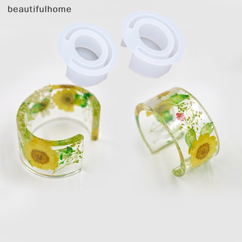 {beautifulhome} New Open Cuff Silicone Mold Gelang Bangle Resin Cetakan Membuat Perhiasan Craft.