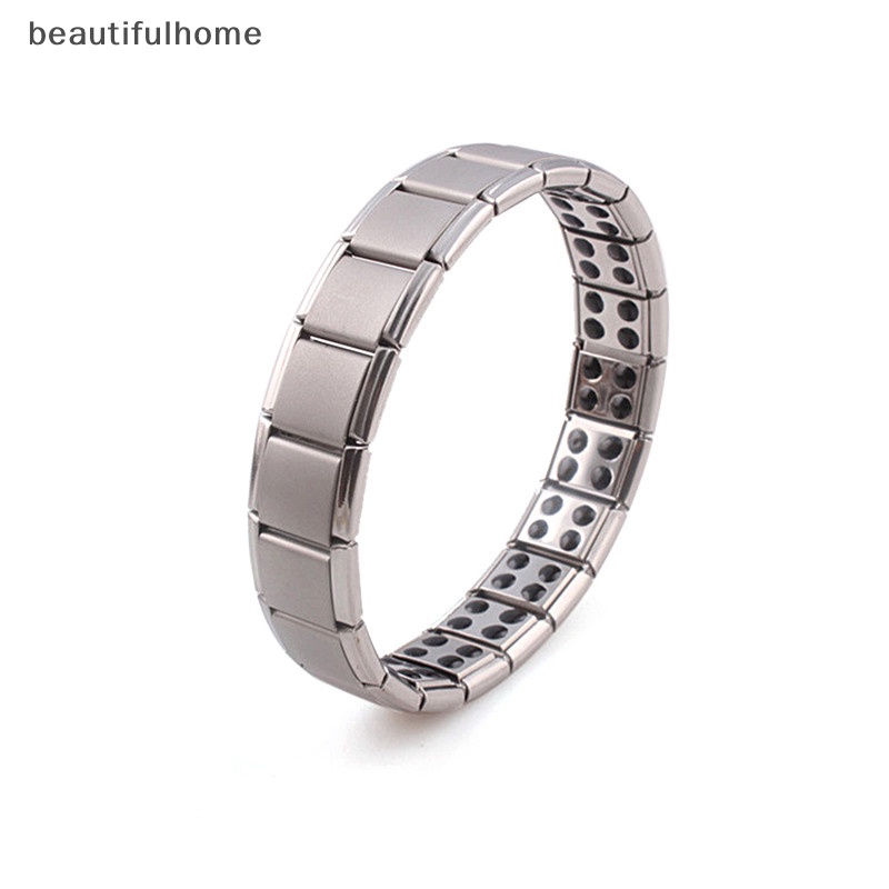 {beautifulhome} Gelang Titanium Steel Elastis Stretch Untuk Pria Wanita Energy Health Bangle.