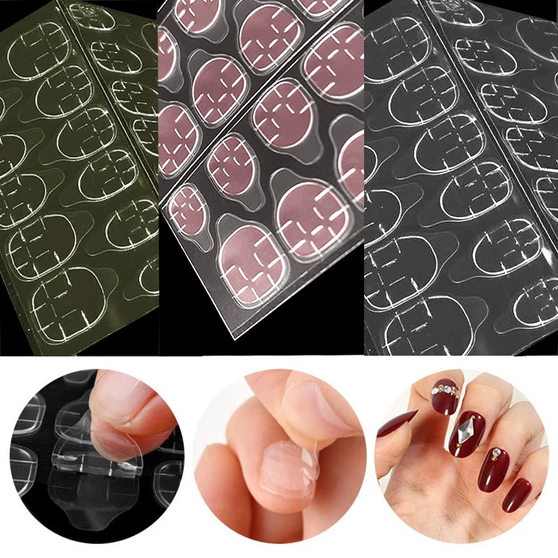 [Fitur] 1pc Lem Jelly Kuku Palsu Yang Dapat Dipakai/Stiker Lem Viscose Yang Dapat Dilepas/Tempelan Dua Sisi/Lem Kuku Perekat Tinggi/DIY Manicure Tools/Aksesoris Kuku