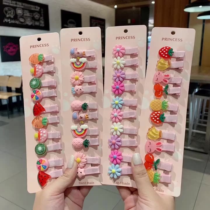 MMM Jepit Rambut Anak Motif 3D Bunga Buah Aksesoris Rambut Anak Perempuan Lucu Karater Buah Dan Bunga Hair Clip Anak Jepitan Rambut Lucu Korean Style