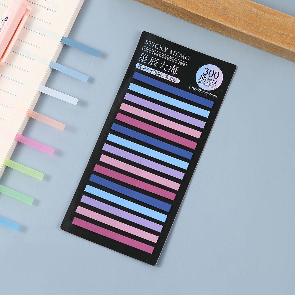 Lanfy Rainbow Index Memo Pad DIY Dekorasi It Sticky Notepads Label Bookmark Kawaii Stiker Notes PET Sticky Notepads Untuk Sekolah