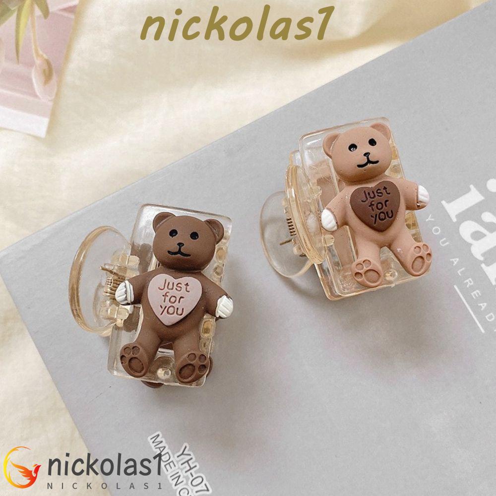 Nickolas1 Jepit Rambut Anak Perempuan Elegan Vintage Bunga MIni Jepit Rambut Beruang Labu Hairpin Girl Headwear Small Hair Claw