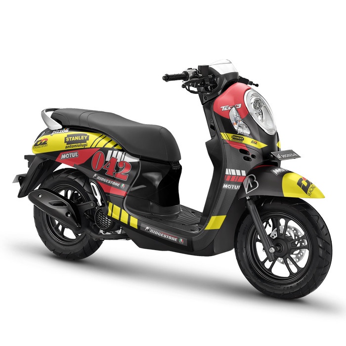 Decal Full body Sticker Scoopy NEW FI 2021 2023 2022 2020 Racing Hitam