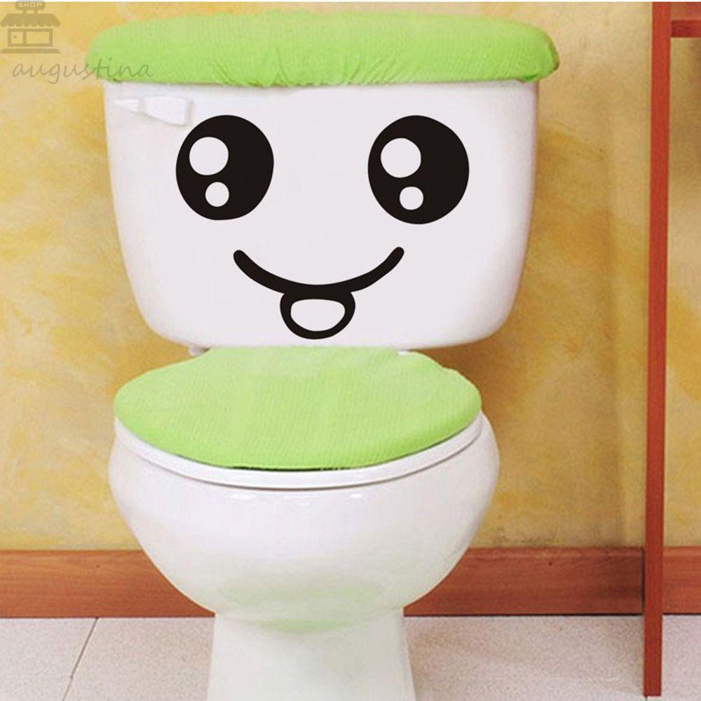 Agustina Smile Face Toilet Stiker DIY Pribadi Dekorasi Furniture Dinding Decals Kulkas Cuci|Stiker Mobil Kamar Mandi Untuk Spion Samping Mobil Dekorasi Rumah Lucu