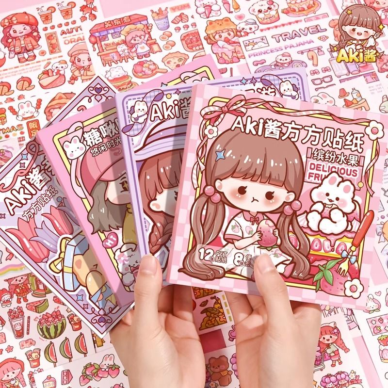 Set Stiker Lucu Stiker Hias Kartun Untuk Alat Tulis Stiker Akun Tangan Scrapbook Diary Journey DIY