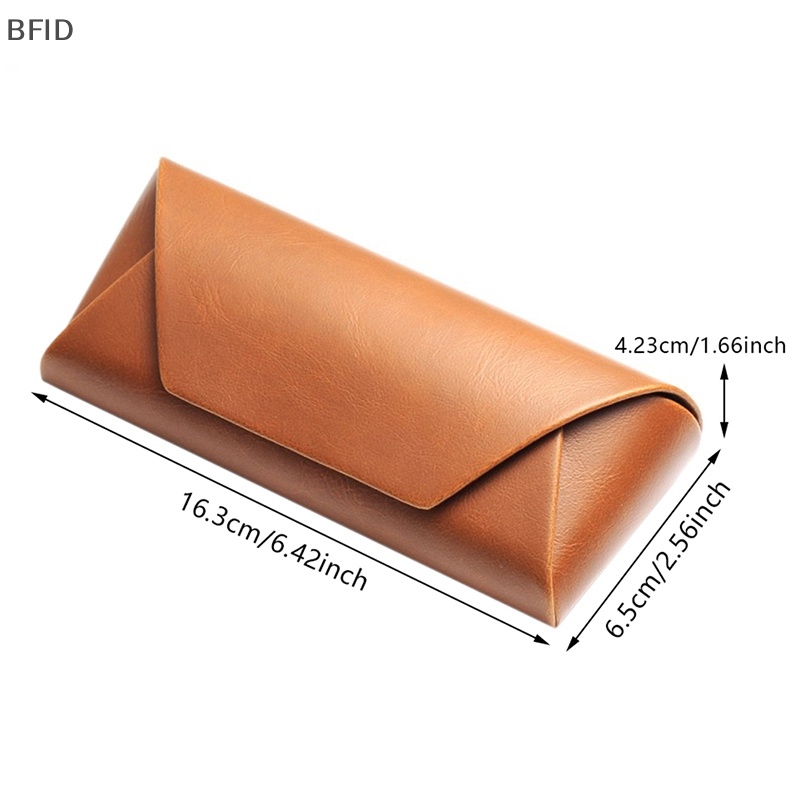 [BFID] Myopia Leather Glasses Case Kotak Kacamata Kulit Untuk Wanita Kotak Kacamata Berjemur Kacamata Pouch Solid Aksesoris Kacamata [ID]