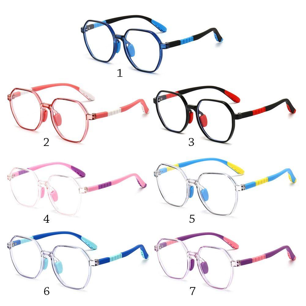 R-flower Kids Glasses, TR90 Kacamata Nyaman, Fashion Anti-Cahaya Biru Komputer Kelas Online Bingkai Ultra Ringan Untuk Anak Laki-Laki Perempuan