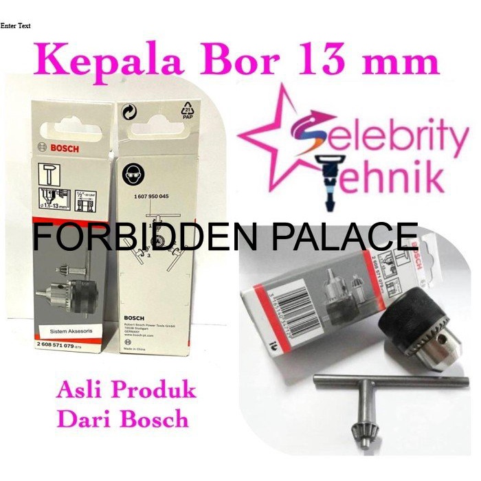 Dijual Kepala Bor 13 mm Bosch Asli / Keyed Chuck 13 mm + Kunci Bor YHB389