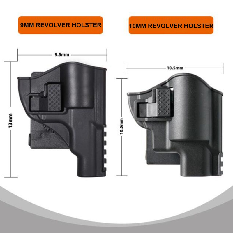 Tactical Right Revolver Holster Hunting 9MM/10MM Waist Gun Holster Quick Release Revolver Single
