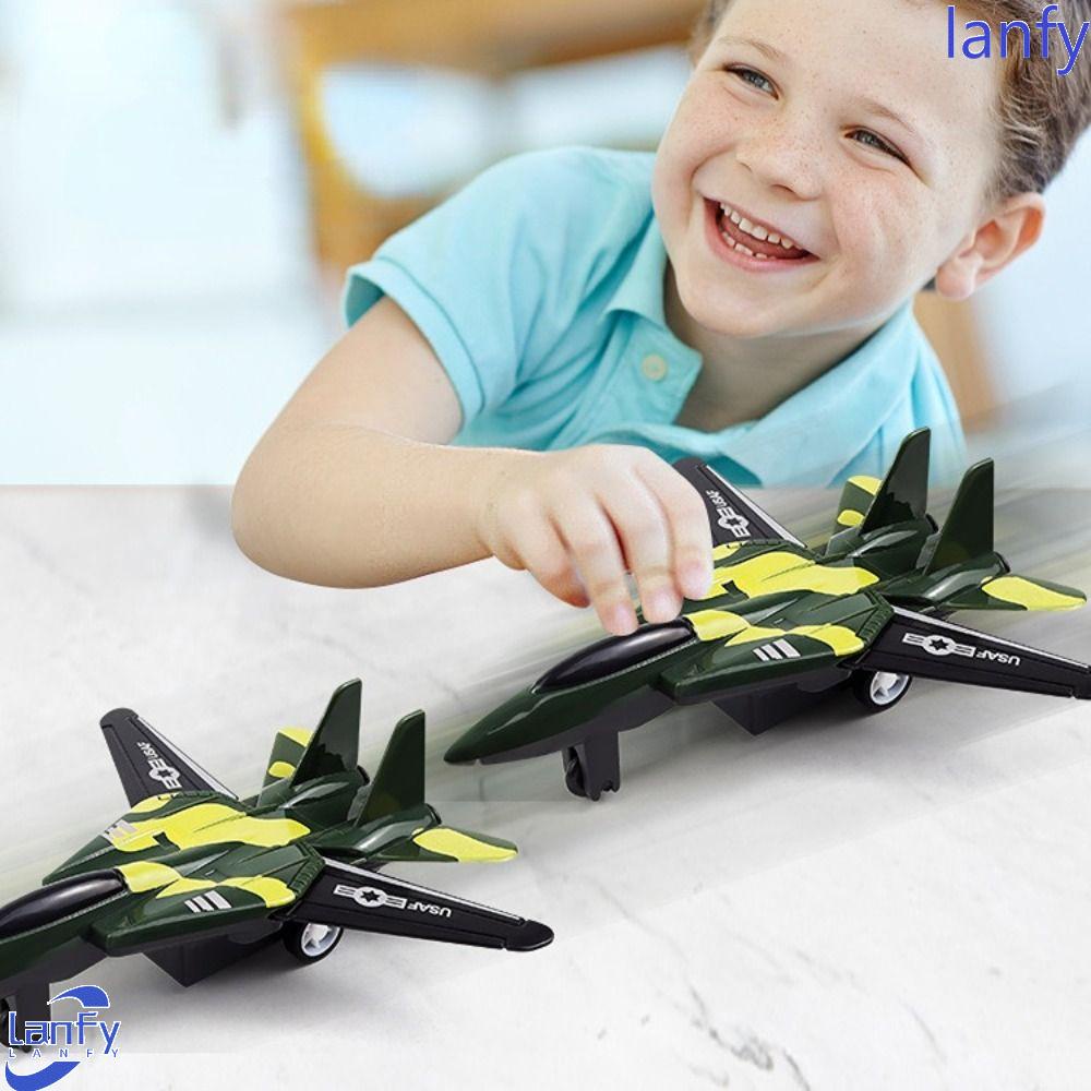 Lanfy Pull Back Fighter Model Mainan Pull Back Plane Toy Pesawat Mainan Outdoor Plastik Klasik Kamuflase Fighter Untuk Mainan Orang Tua-Anak