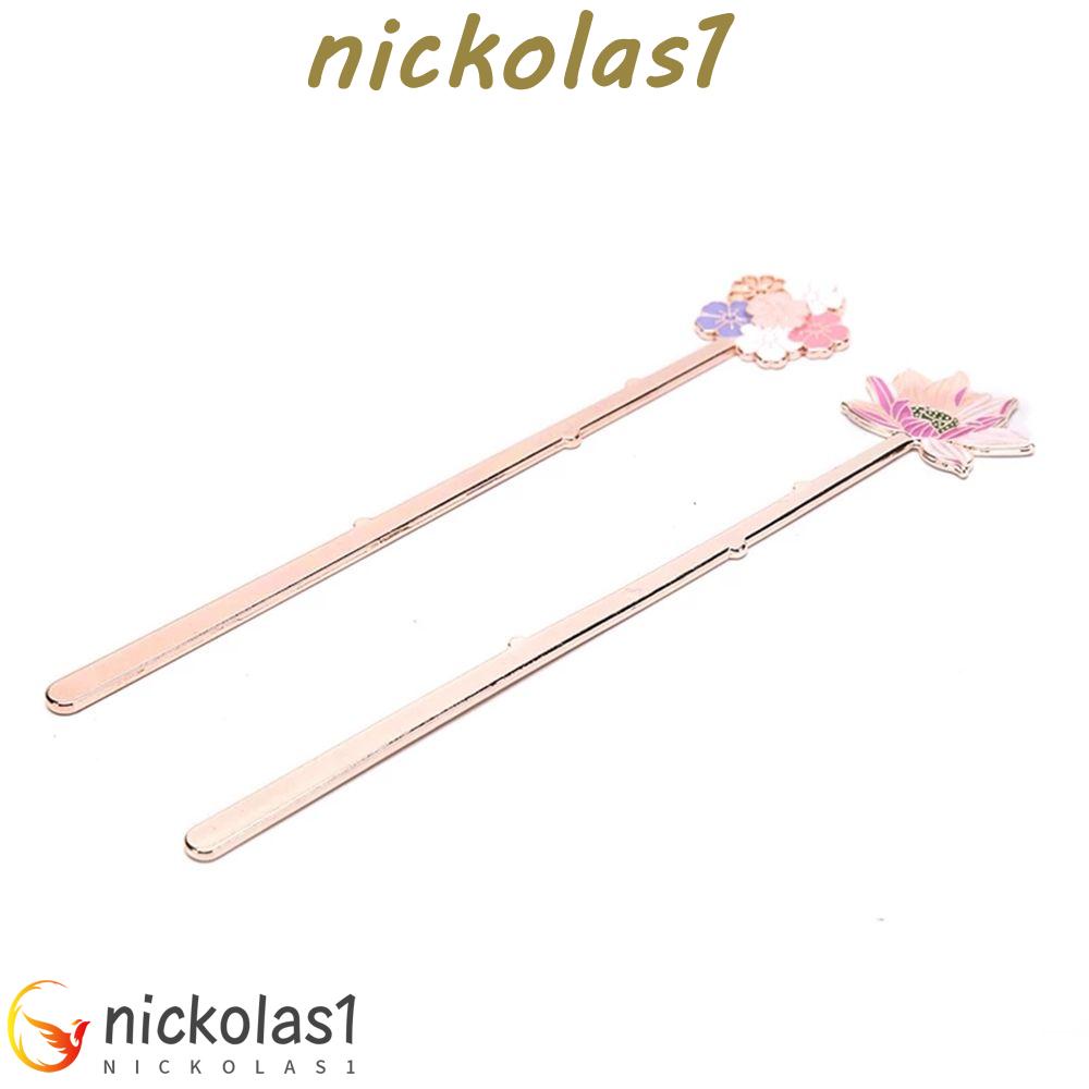 Nickolas1 Bookmark Warna-Warni Istimewa Siswa Perlengkapan Sekolah Penopang Buku Sakura