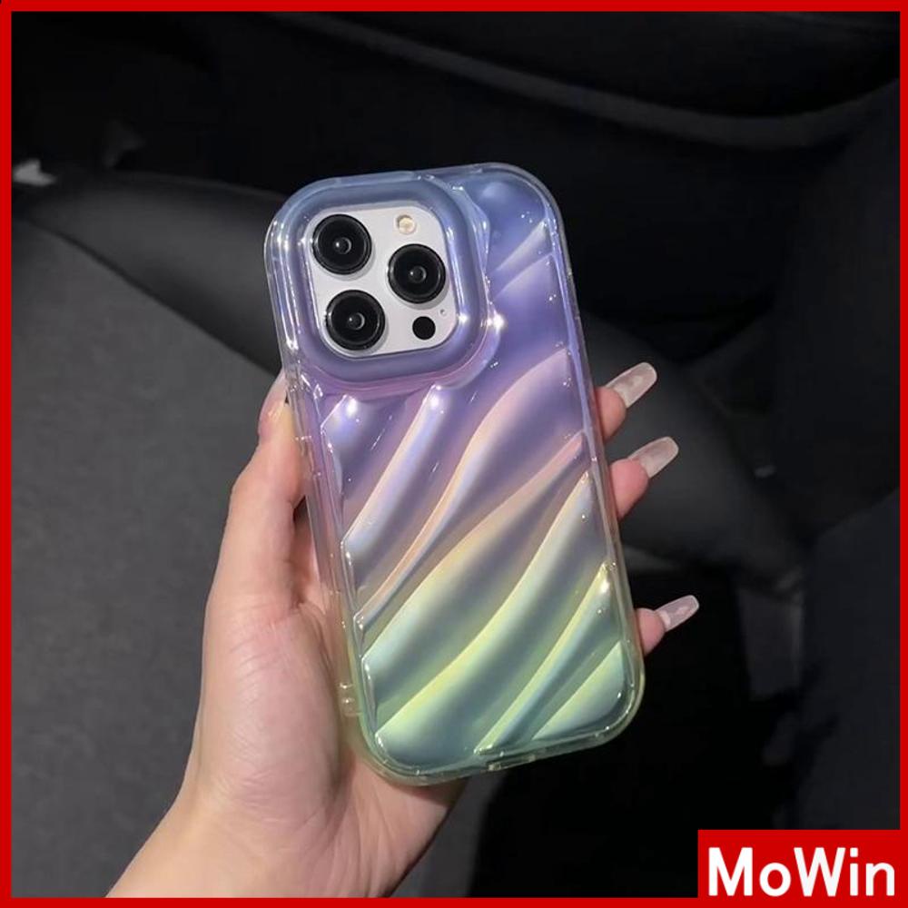 Case iPhone 14 Pro Max iPhone Case Laser Reflektif Bening Case TPU Soft Shell Airbag Tahan Guncangan Gradien Sederhana Kompatibel dengan iPhone 13 Pro max 12 Pro Max 11 xr xs max 7Plus 8Plus