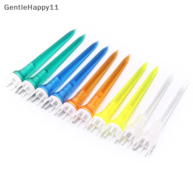 Gentlehappy 10pcs /set Warna Campur golf tee 78mm Transparan tee crown golf tee Aksesoris id