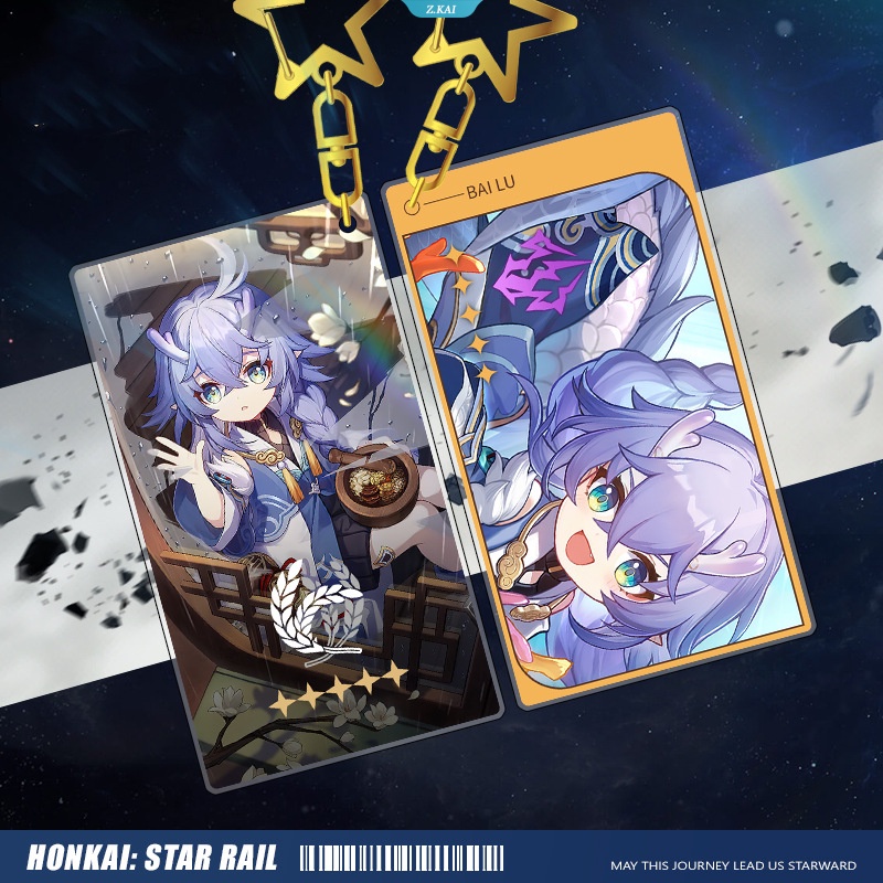 Honkai Star Rail Anime Game Serval Maret 7th Yukong Fu Xuan Dua Sisi Laminasi Gantungan Kunci Pesona Hadiah Untuk Anak Perempuan [ZK]