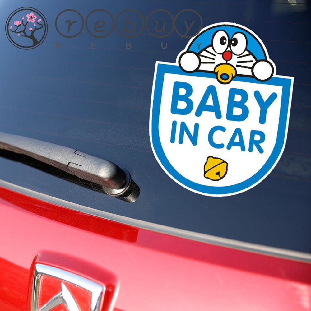 Rebuy Baby In Car Kartun Crayon Shinchan Doraemon Stiker Mobil