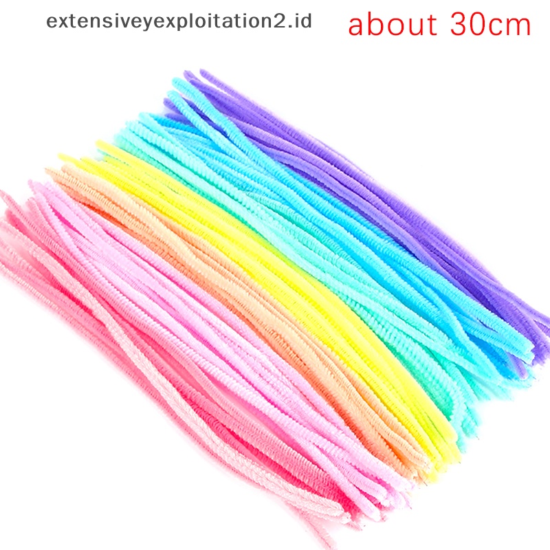 {NEW} 100pc Pembersih Pipa Chenille Batang Warna-Warni Kerajinan Tangan Untuk Perlengkapan Ulang Tahun.