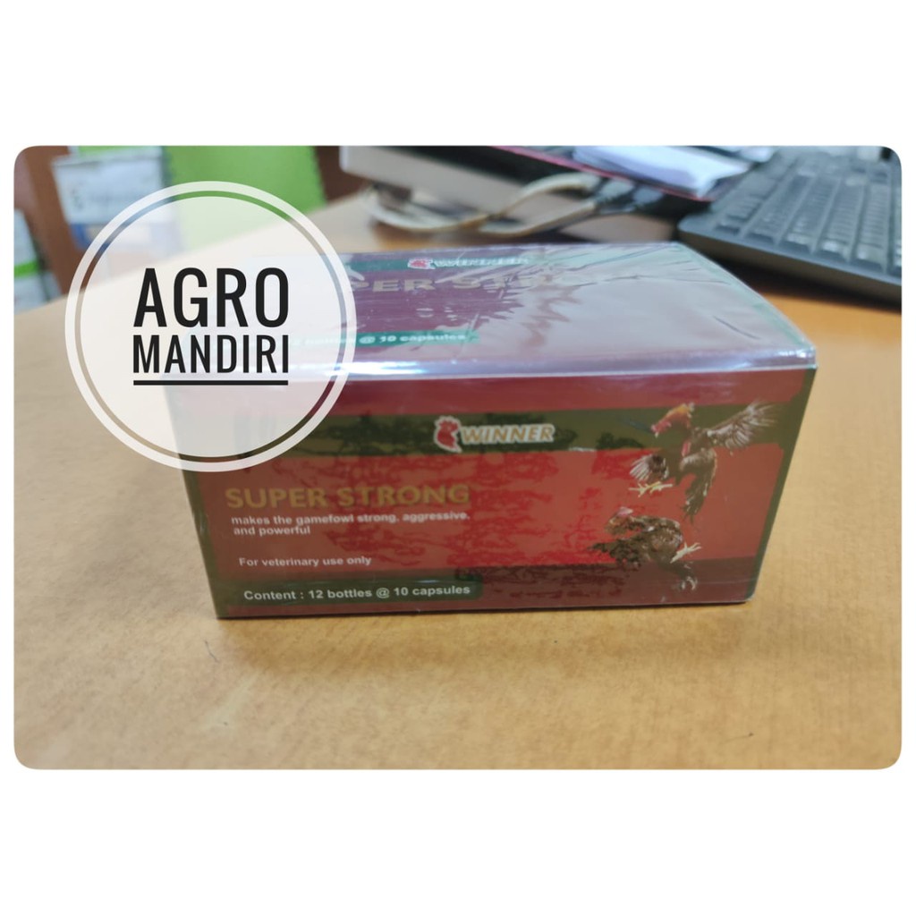 Super Strong 10 Kapsul Suplemen Tenaga Obat Kuat Ayam Adu Merk Medion
