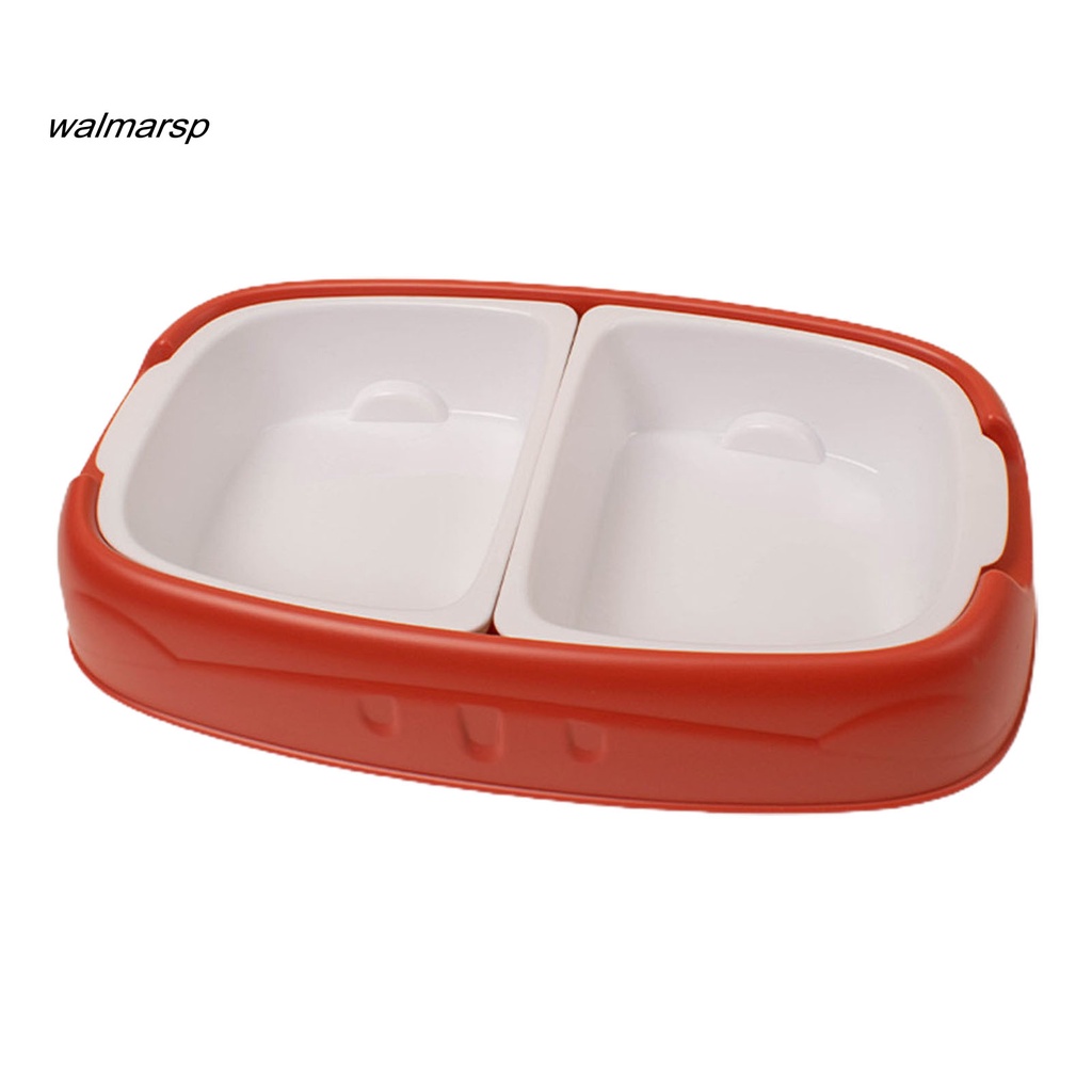 Walmarsp Pet Food Water Feeder Double Compartment Inner Bowl Menyimpan Air Mudah Membersihkan Kapasitas Tinggi Food Grade Pet Food Bowl Aksesoris Hewan Peliharaan