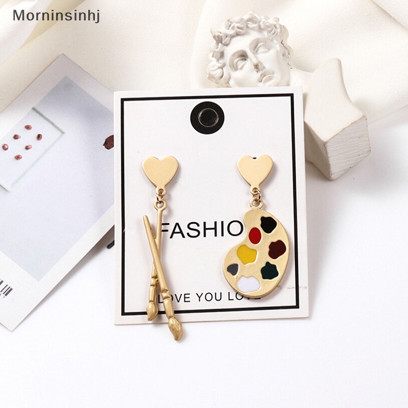 Mornin 4Pcs/Lot Emas Palet Kuas Cat Ch Liontin DIY Anting Membuat Perhiasan id