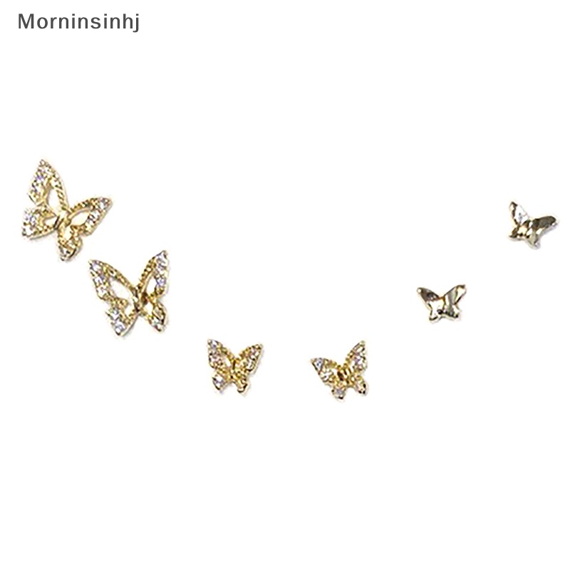 Mornin 6 Pcs/Set Sederhana Kristal Stud Anting Set Untuk Wanita Kupu-Kupu Zirkon Anting Gadis Pesta Pernikahan Pertunangan Perhiasan Aksesoris id