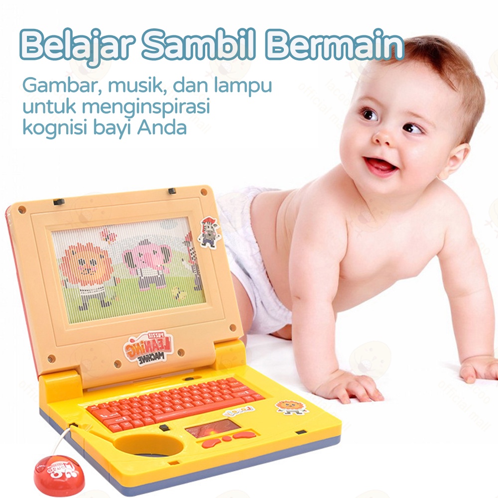 Lacoo Mainan musik laptop  elektrik Baby imitation laptop learning machine Music computer