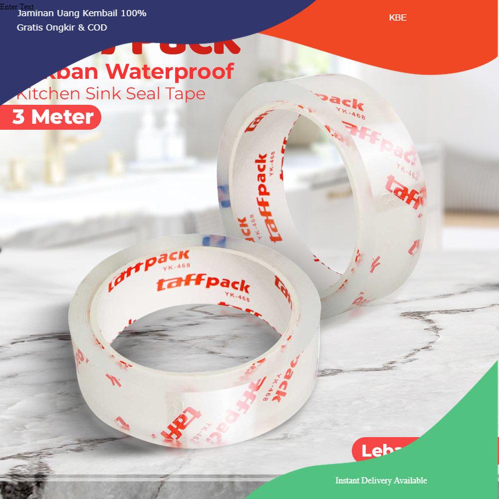 

Alat Perekat TaffPACK Lakban Waterproof Dapur Kitchen Sink Seal Tape 3 Meter 30 mm - YK-468 - Transparent Viral