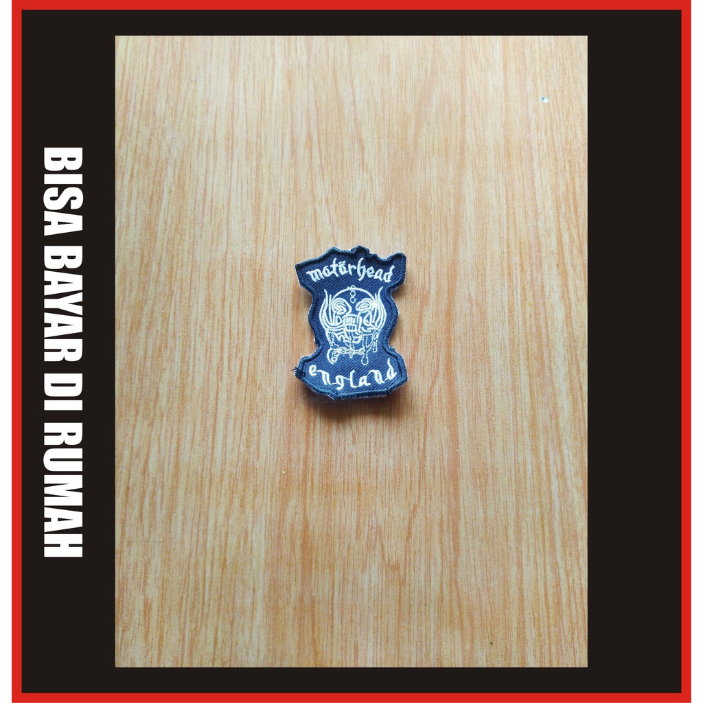 Bordir Patch Emblem Bordir Set Murah Band Metal Punk Hitam Untuk Jaket Keren Motorhead Logo Snagglet