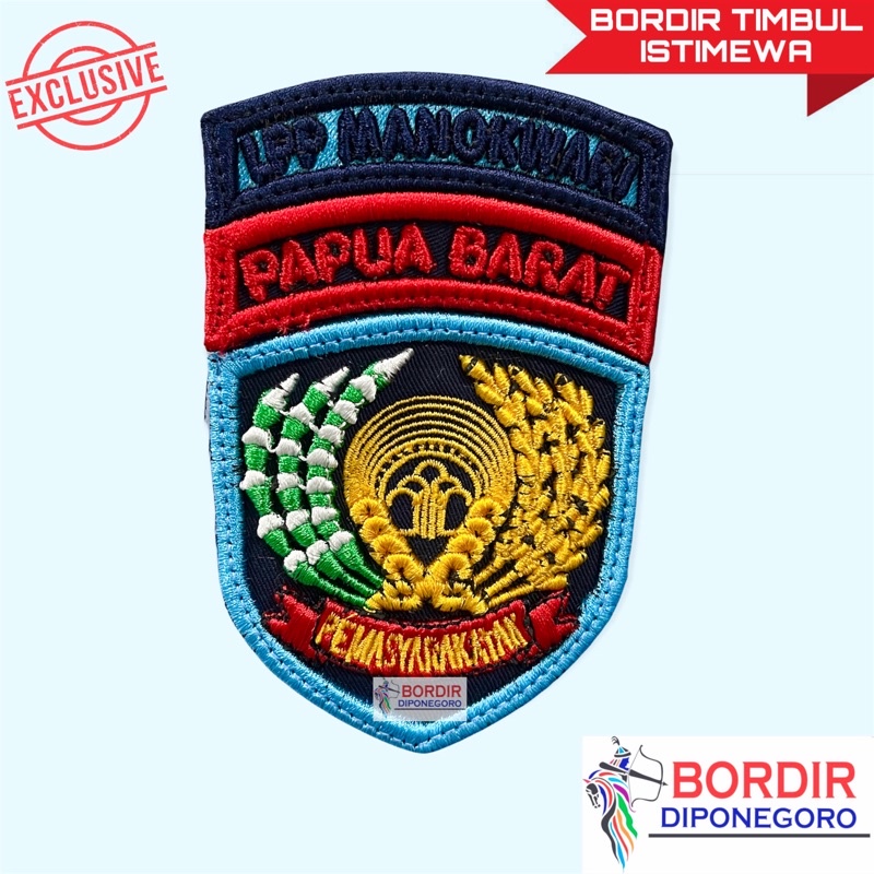 Bordir BORDIR KEMENKUMHAM TIMBUL | CUSTOM LOKASI | ATRIBUT KEMENKUMHAM | CUSTOM BORDIR LOGO DISAIN S