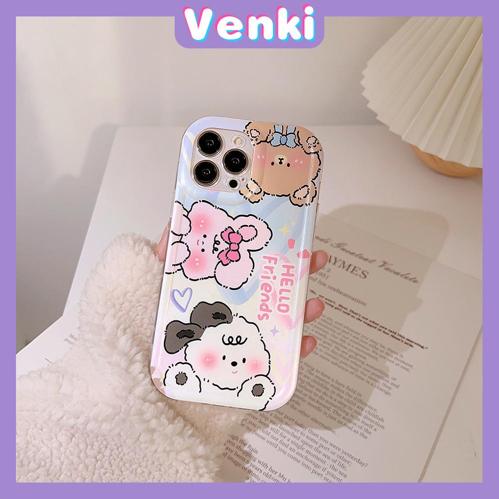 VENKI - Untuk iPhone 11 Case Bening Phone Case TPU Soft Shell Kantong Udara Tahan Guncangan Perlindungan Kamera Hewan Kartun Lucu Kompatibel dengan iPhone 14 13 Pro Max iPhone 12 Pro Max XR XS 7 8