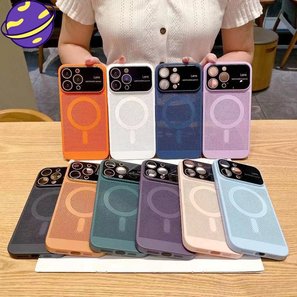 IPHONE Cover Pendingin PC Mewah Untuk Iphone14 13 11 12 Pro Max Pendingin Dan Shockproof Casing Ponsel Keras Magnetik Merek Baru Casing Pelindung Jendela Besar