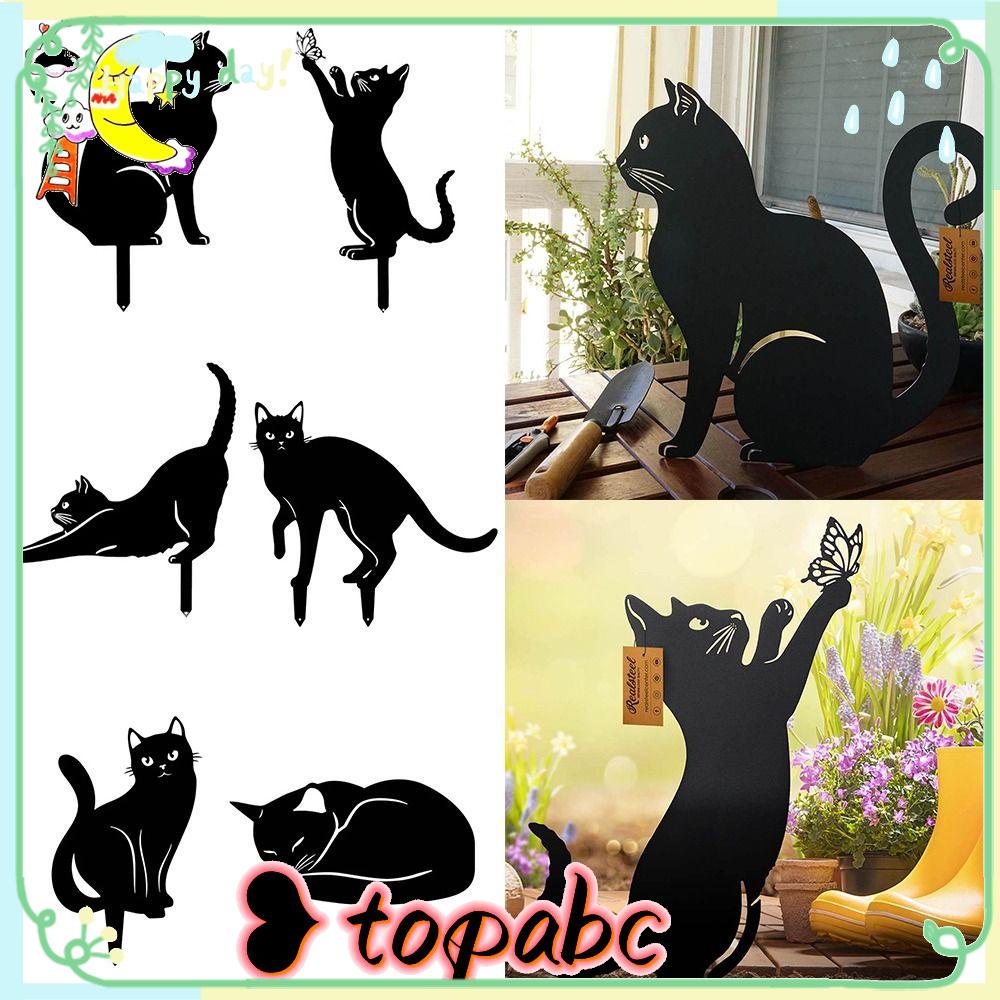 TOP Patung Logam Kucing High Quality Iron Art Metal Ground Inserted Pile