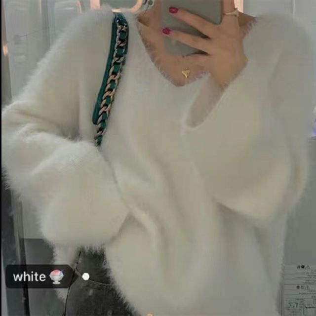 IMPORT V LOOSE SWEATER FURRY OVERSIZED BAJU ATASAN MUSIM DINGIN