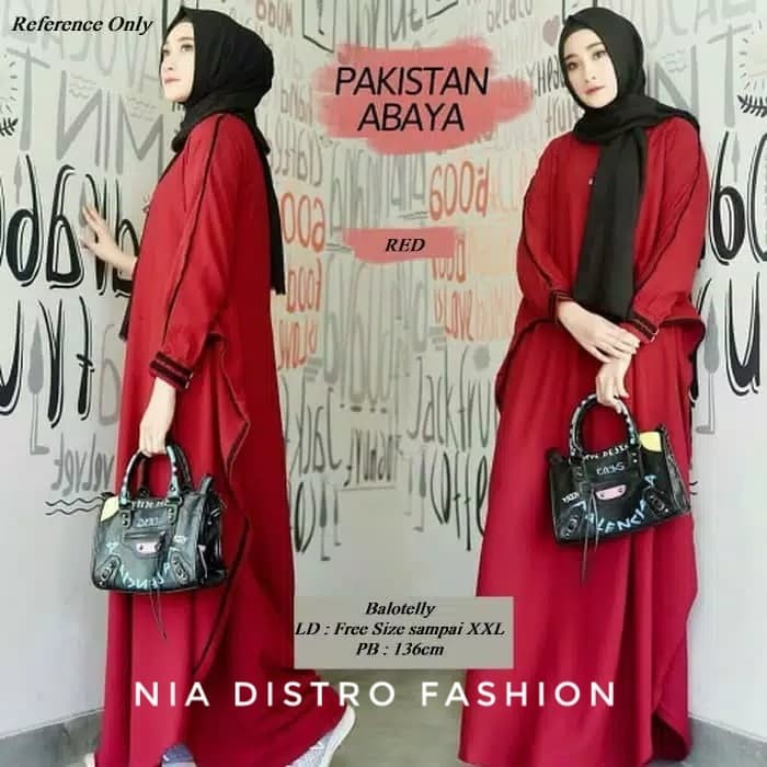 Baju Gamis Syari Fashion Muslim Wanita Jumbo Pakistan Abaya