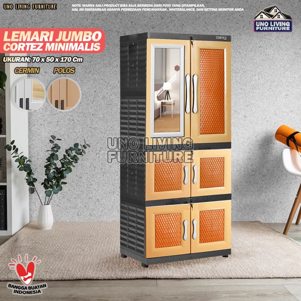 Lemari Pakaian JUMBO! Lemari Cortez Cortez LC2GT Plastik Jumbo Lemari Gantungan Lemari Baju Minimalis