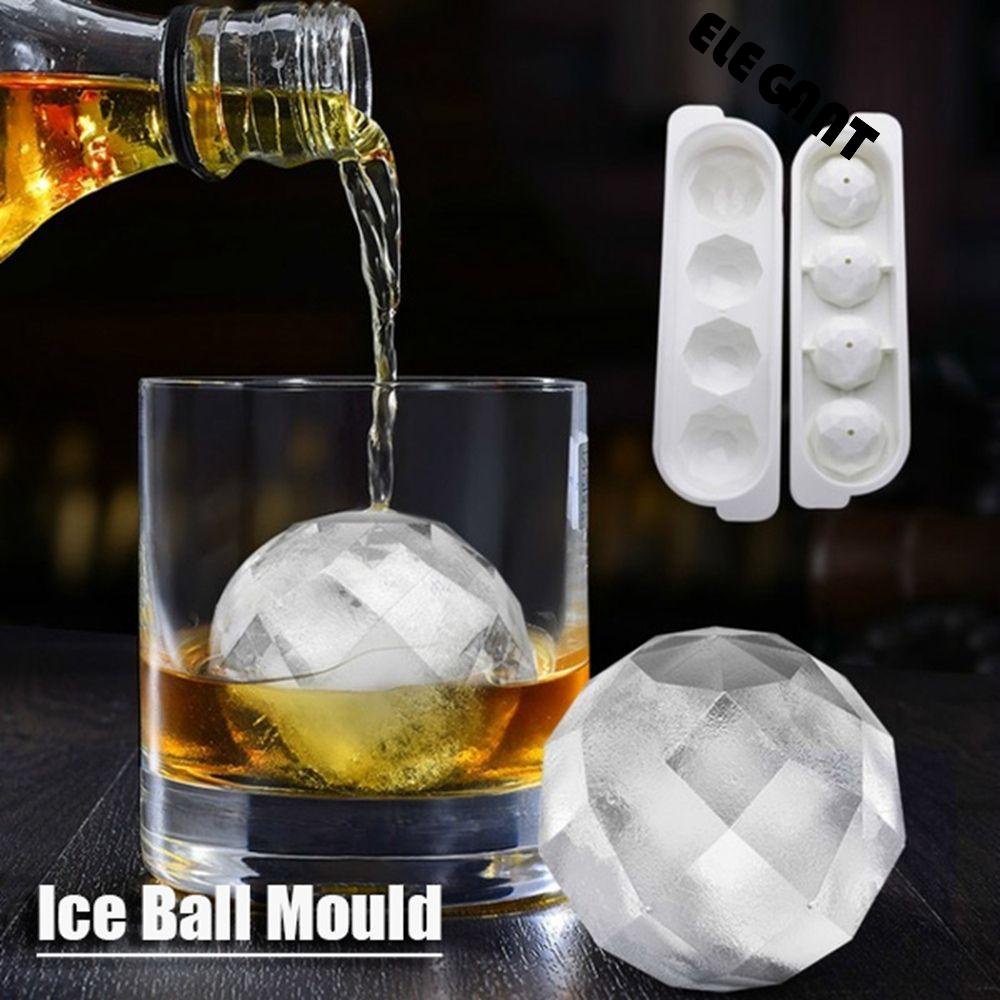 【 ELEGANT 】 Ice Ball Maker Bulat Safety Food Grade Silikon Pesta Whiskey Mold Bar Alat