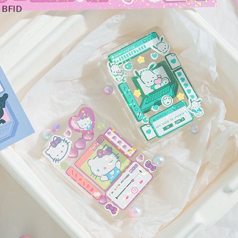 [BFID] New Sanrio Cinnamoroll Melody Girl Lucu Tangan Akun Stiker Kartun Diy Goo Card Stiker Tangan Bahan Rekening Glitter Stiker [ID]