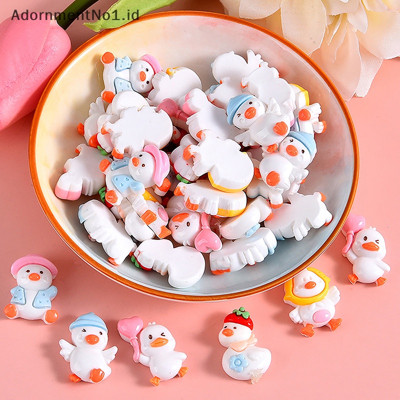 [AdornmentNo1] 10pcs bebek kecil Resin aksesoris kartun lucu Patch aksesoris Diy ponsel Shell jepit rambut perhiasan buatan tangan bahan