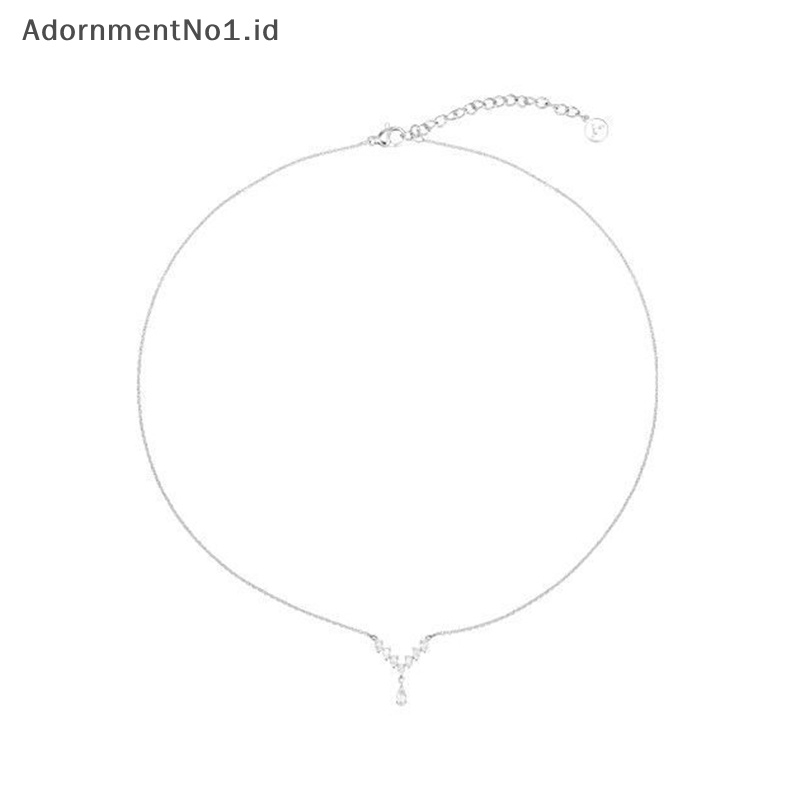 [AdornmentNo1] Shinny berlian imitasi rumbai kalung Ins cahaya sederhana semua pertandingan kalung temperamen Exquisite rantai klavikula perhiasan gadis