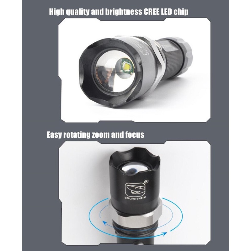 AKN88 -SMILING SHARK LP-909A - Senter LED Outdoor 280 Lumens Bisa Dicharge