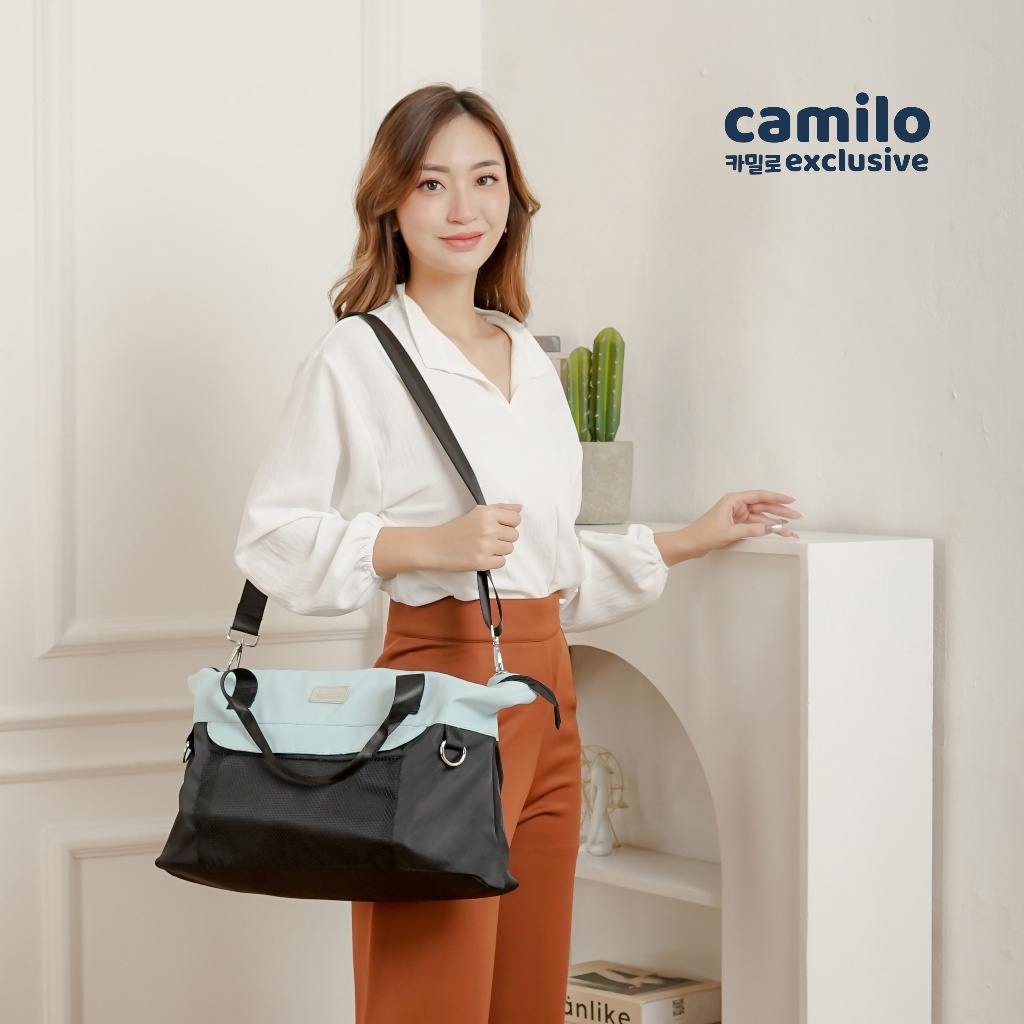 CAMILO T03 Tas besar selempang import tas gym olahraga travel bag pria wanita kekinian